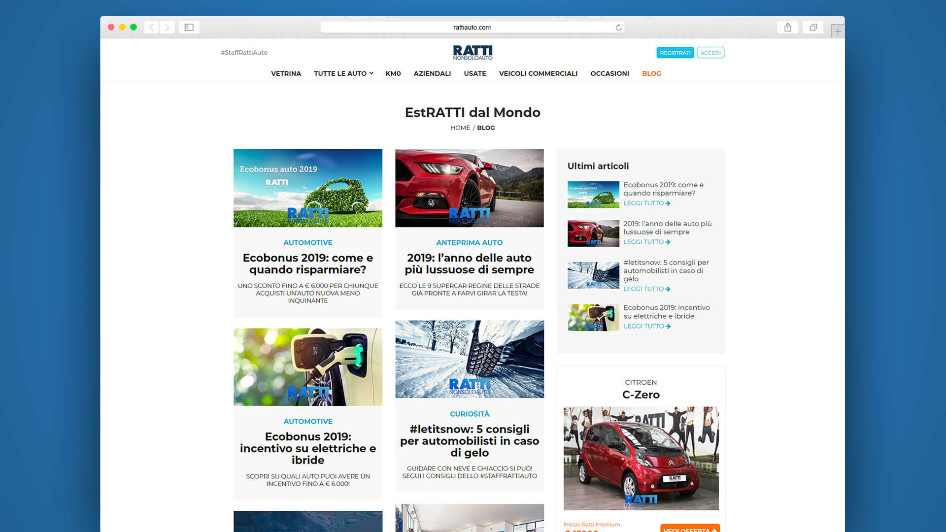 Mockup blog Ratti Auto